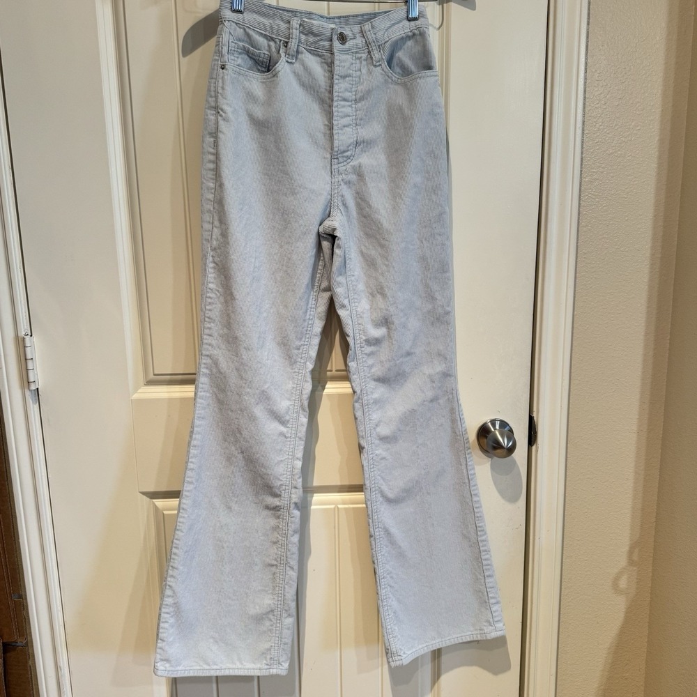 PacSun High Rise Bootcut Corduroy Pants Women's‎ 26 (24) Light Blue Cotton Y2K